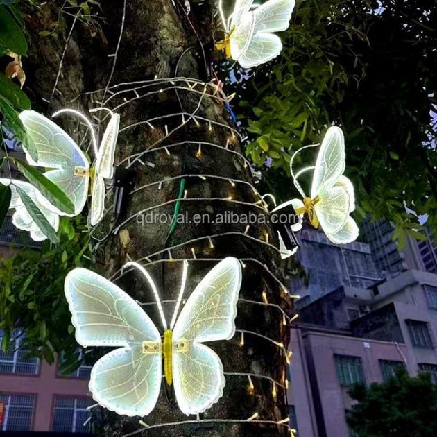 Διακοσμητική Πεταλούδα LED 40cm με Κινούμενα Φτερά - Φωτιζόμενη Χριστουγεννιάτικη Διακόσμηση Εσωτερικού & Εξωτερικού Χώρου