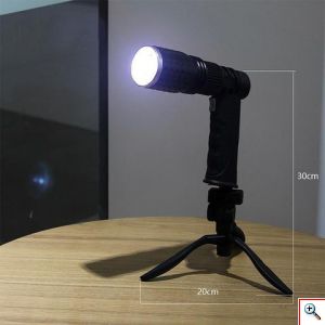 Επαναφορτιζόμενος Φακός LED Zoom & PowerBank με Πιστολοειδή Λαβή και Βάση Τρίποδο - Multifunctional Pistol Light 