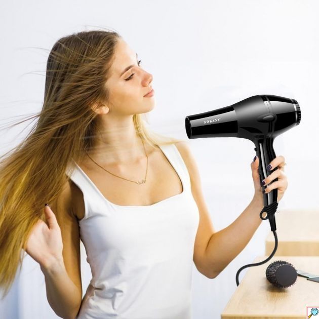Επαγγελματικό Πιστολάκι Μαλλιών 3000W – Ιονική Τεχνολογία & Φυσούνα - Γρήγορο Στέγνωμα, Αξεσουάρ Styling, 2 Ταχύτητες