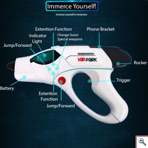 Πιστόλι Joystick Εικονικής Πραγματικότητας Για Smartphone, με Εφαρμογή APP για Παιχνίδια, Σύνδεση με Bluetooth, AR GUN Bluetooth Game, VARPARK-A9