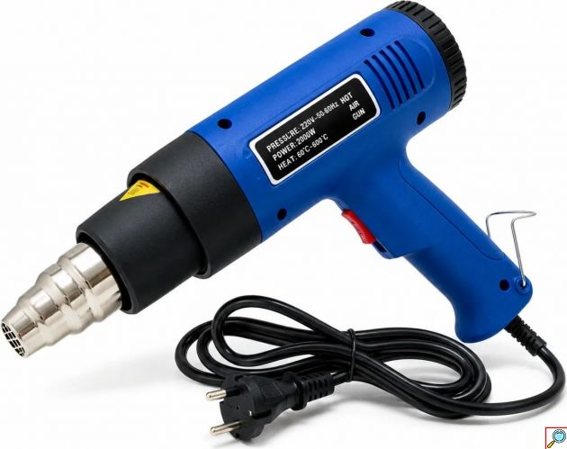 Επαγγελματικό Πιστόλι Θερμού Αέρα 2000W – Ρύθμιση Θερμοκρασίας 50°C-600°C | Εργαλείο Αποκόλλησης & Συγκόλλησης, Μπλε