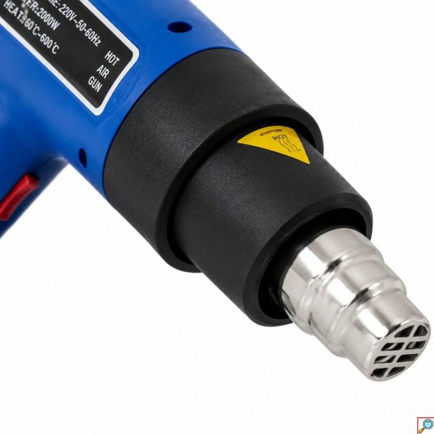 Επαγγελματικό Πιστόλι Θερμού Αέρα 2000W – Ρύθμιση Θερμοκρασίας 50°C-600°C | Εργαλείο Αποκόλλησης & Συγκόλλησης, Μπλε