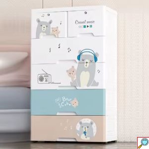 Πλαστική Συρταριέρα 100 x 50 x 38cm με 6 Συρτάρια για Παιδικό Δωμάτιο