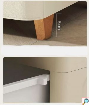 Πλαστική Συρταριέρα 109 x 43 x 35cm με Επένδυση Απομίμηση Δερματίνης και 5 Συρτάρια