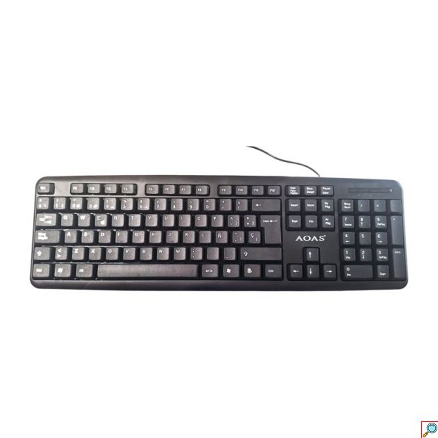 Ενσύρματο Πληκτρολόγιο USB AOAS FC-530 με Ελληνικούς Χαρακτήρες Plug & Play για PC & Laptop