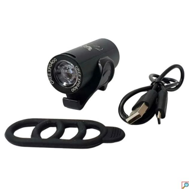 Φακός Ποδηλάτου LED 3W – Αδιάβροχος, Επαναφορτιζόμενος, 350 Lumens και 4 Λειτουργίες Φωτισμού