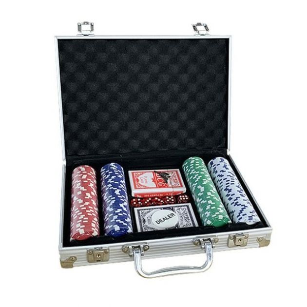 Σετ Poker 200 Τεμαχίων με Αλουμινένια Βαλίτσα – Πλήρες Κιτ με Μάρκες, Τράπουλες & Ζάρια για Texas Holdem & Άλλα Παιχνίδια