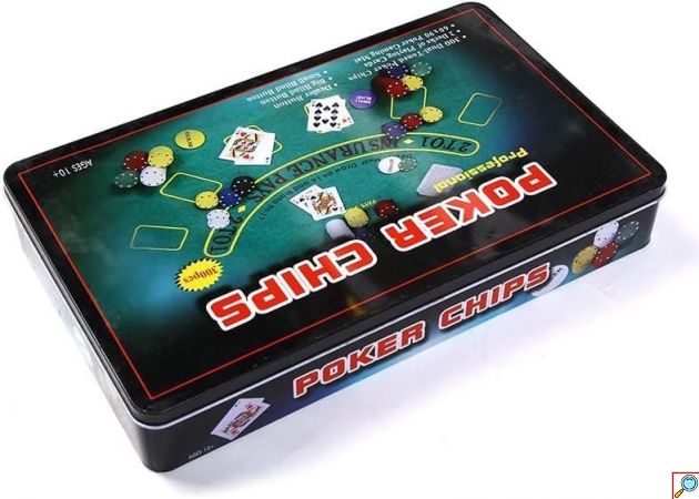 Σετ Πόκερ 300 Τεμαχίων Texas Hold’em – Μεταλλική Βαλίτσα & Τσόχα - Ολοκληρωμένο Kit για Βραδιές Παιχνιδιού, 2 Τράπουλες, AGES 10+