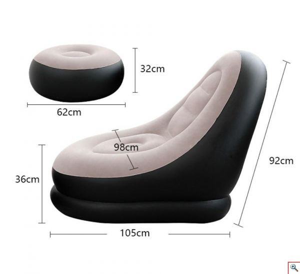 Πολυθρόνα Φουσκωτή με Υποπόδιο - Inflatable Air Sofa Intime 