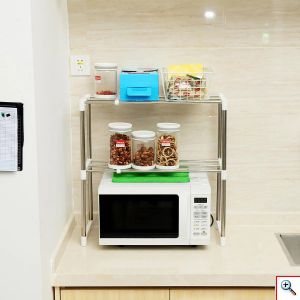 Πτυσσόμενη Ραφιέρα Ρυθμιζόμενου Μήκους 47,5-87cm Κουζίνας, Μπάνιου, Εισόδου, παπουτσοθήκη - Βάση Οργάνωσης - Αποθήκευσης Μεταλλική - Multifunction Telescopic Rack