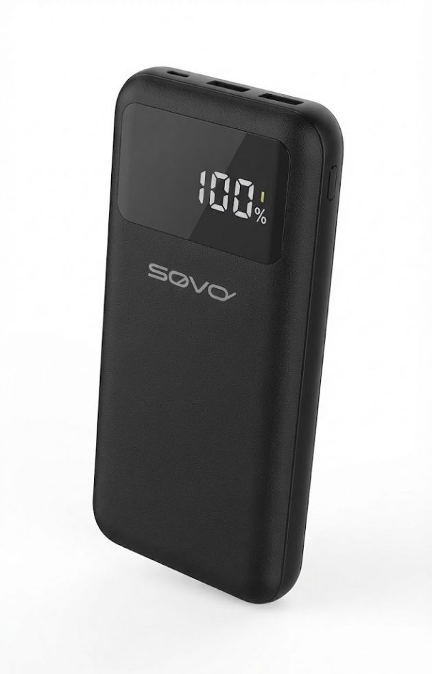 Power Bank 10000mAh με Ενσωματωμένα Καλώδια & LED Οθόνη - Fast Charging PD 22.5W, Type-C & Lightning, Slim Design