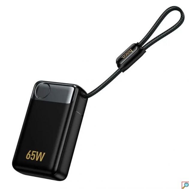 Power Bank 12000mAh 65W – Ταχεία Φόρτιση Laptop & Κινητών - Power Delivery, Ενσωματωμένο Καλώδιο USB-C, LED Οθόνη