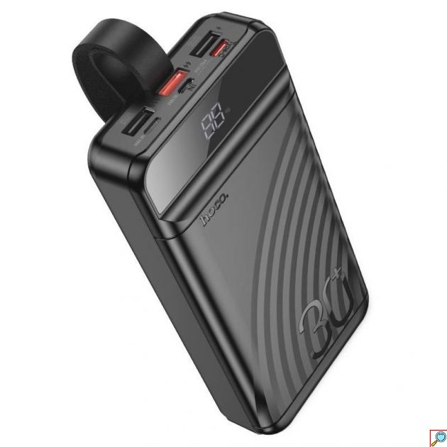 Power Bank 30000mAh – Fast Charge 22.5W & PD 20W - Φορητή Μπαταρία με 4 Θύρες, Οθόνη LED & Λουράκι Μεταφοράς