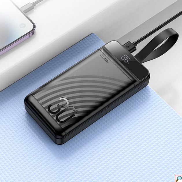 Power Bank 30000mAh – Fast Charge 22.5W & PD 20W - Φορητή Μπαταρία με 4 Θύρες, Οθόνη LED & Λουράκι Μεταφοράς