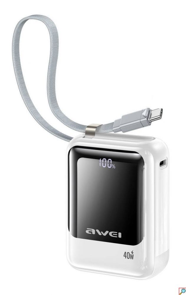 Power Bank 10000mAh – 40W PD γρήγορη φόρτιση, ενσωματωμένο USB‑C, ψηφιακή ένδειξη