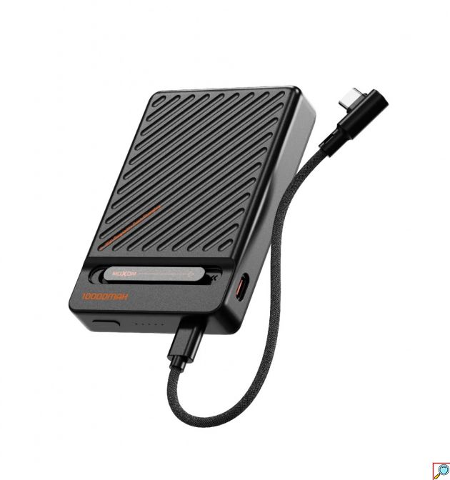 Power Bank 10000mAh - PD20W, Ασύρματη Φόρτιση 15W και Ενσωματωμένο Καλώδιο USB-C