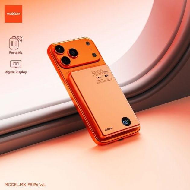 Power Bank 5000mAh - Φόρτιση PD20W, QC22.5W και Ασύρματη 15W MagSafe με Ψηφιακή Οθόνη