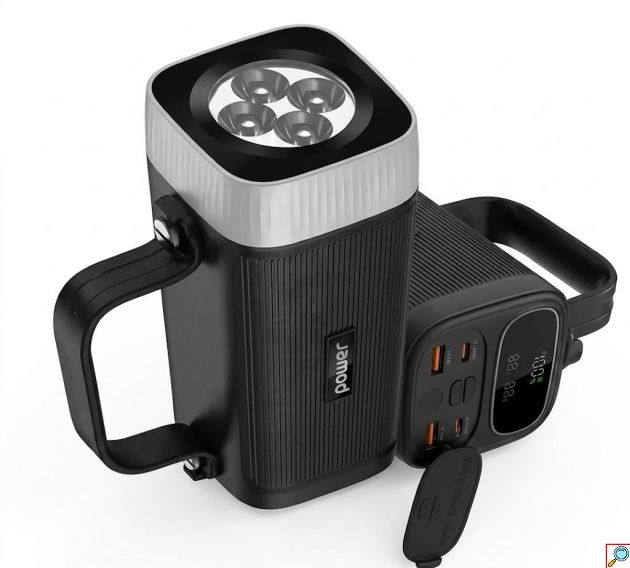 Power Bank 40000mAh Με Φακό LED Και PD 22.5W - 2 USB Έξοδοι, 2 Είσοδοι