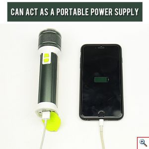 Επαναφορτιζόμενος Διπλός Φακός LED Cree SUPER ZOOM & Powerbank 3 σε 1