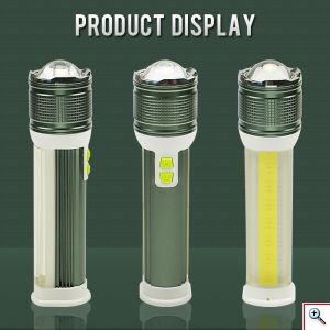Επαναφορτιζόμενος Διπλός Φακός LED Cree SUPER ZOOM & Powerbank 3 σε 1