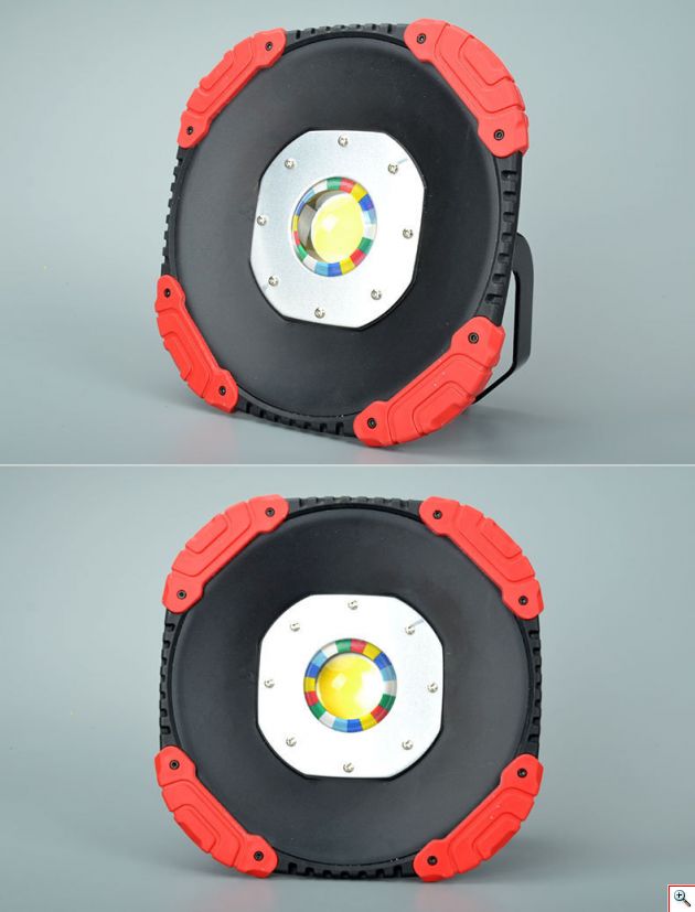 Heavy Duty Επαναφορτιζόμενος LED Προβολέας 2000lm - Φωτιστικό Εδάφους Εργασίας 100W & Powerbank - Slim COB Working Light
