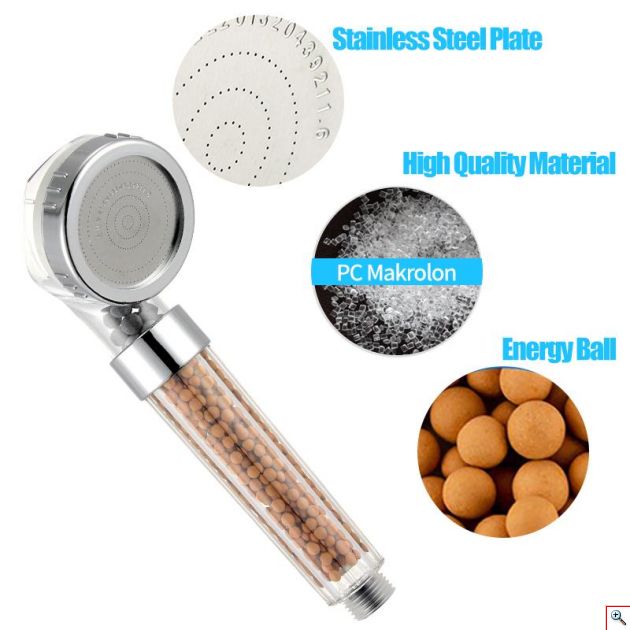 Τηλέφωνο Ντους Health Spa ECOSpray με Φίλτρο Αρνητικών Ιόντων & Κεφαλή Μασάζ γα έως 35% Οικονομία - SPA Healthy Water Shaving Shower Massage Head