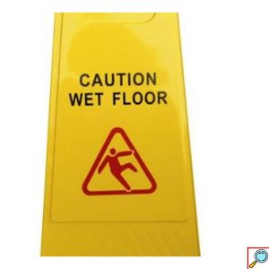 Πλαστική Πινακίδα Wet Floor Κίτρινη