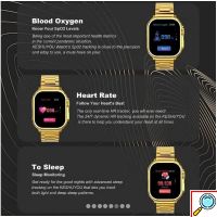 Smartwatch Με Παλμογράφο- Ένδειξη Μηνυμάτων Και Bluetooth- M9 Ultra Max Χρυσό 