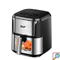 RAF Air Frier Φριτέζα Αέρος 1800W με Αποσπώμενο Κάδο 8,6L Ασημί 