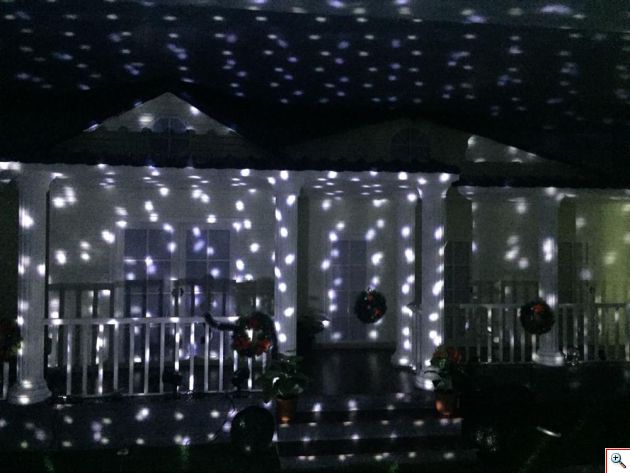 SnowFall Αδιάβροχος Νυχτερινός Χριστουγεννιάτικος Φωτισμός - Προτζέκτορας Χιονόπτωσης / Χιονιού - Christmas Night RGB & White LED Light