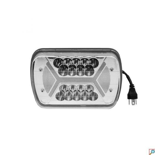 LED Αδιάβροχος Προβολέας 80 SMD με Βύσμα H4 με 2 Λειτουργίες 132W 12V - 24V IP67 13200LM 6000K Ψυχρό Λευκό - Πορτοκαλί