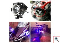 Προβολέας Μοτοσυκλέτας Led Cool 125W με Φωτιζόμενη Στεφάνη Angel Eye