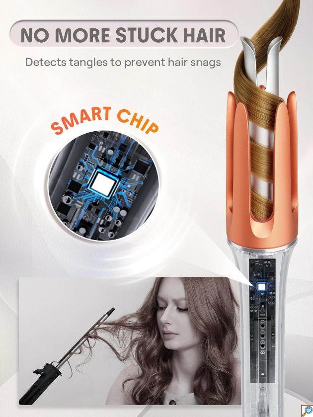 Αυτόματο Ψαλίδι Μαλλιών SHEGLAM Curl One Touch - Μπούκλες με Ενα Αγγιγμα - Κεραμική Επίστρωση, 3 Ρυθμίσεις Θερμοκρασίας