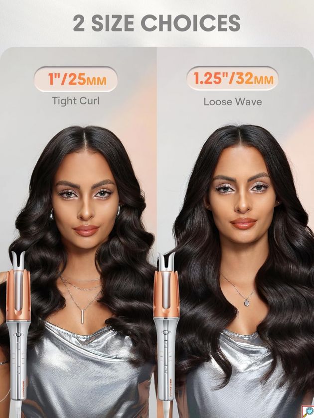 Αυτόματο Ψαλίδι Μαλλιών SHEGLAM Curl One Touch - Μπούκλες με Ενα Αγγιγμα - Κεραμική Επίστρωση, 3 Ρυθμίσεις Θερμοκρασίας