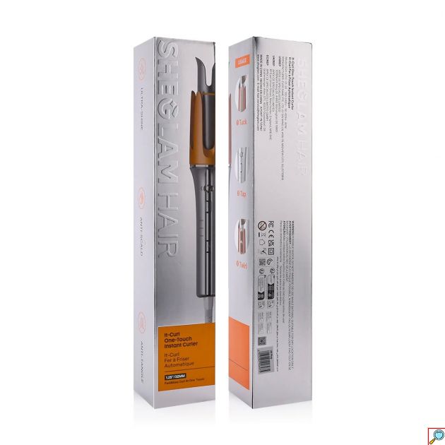 Αυτόματο Ψαλίδι Μαλλιών SHEGLAM Curl One Touch - Μπούκλες με Ενα Αγγιγμα - Κεραμική Επίστρωση, 3 Ρυθμίσεις Θερμοκρασίας