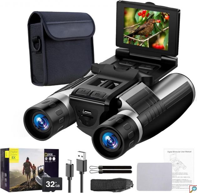 Ψηφιακά Κιάλια Με Κάμερα 48MP 2.5K Και Οθόνη LCD 2.4″ με Κάρτα 32GB