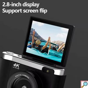 Ψηφιακή Κάμερα 4K με Ανακλινόμενη Οθόνη LCD 2.8″ και Μπαταρία 1300mAh