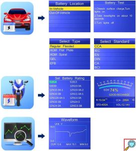 Ψηφιακό Battery Tester 6V/12V με Κροκοδειλάκια – Για Αυτοκίνητα, Μηχανές & Μπαταρίες AGM/GEL - Konnwei