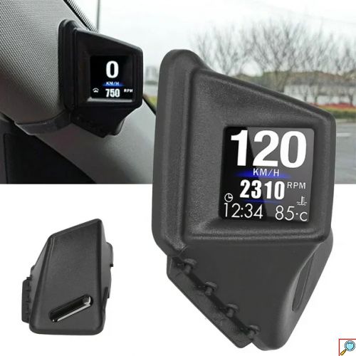Ψηφιακός Μετρητής Αυτοκινήτου OBD2 + GPS HUD με Συναγερμό Υπερβολικής Ταχύτητας