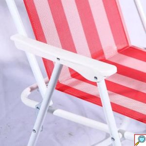 Καρέκλα Παραλίας Πτυσσόμενη Σε Κόκκινο Χρώμα