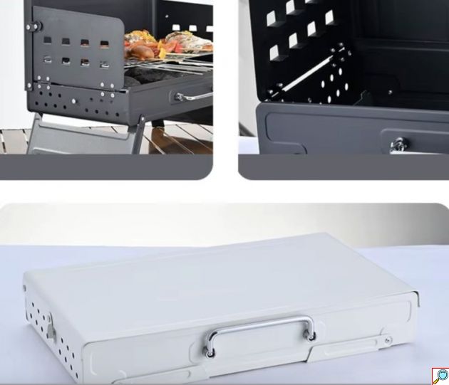 Φορητή Πτυσσόμενη Ψησταριά Κάρβουνου K-501 – BBQ σε Βαλίτσα 50x27.5cm | Εύκολη Μεταφορά, Ιδανική για Camping, Παραλία & Κήπο