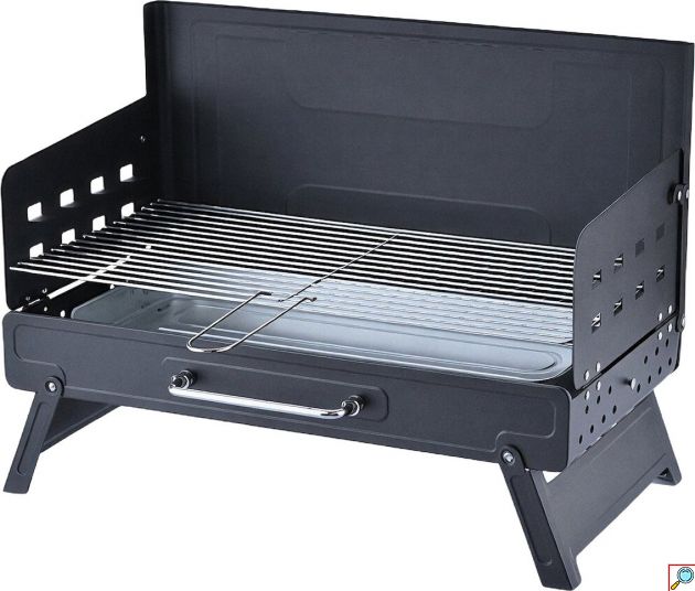 Φορητή Πτυσσόμενη Ψησταριά Κάρβουνου K-501 – BBQ σε Βαλίτσα 50x27.5cm | Εύκολη Μεταφορά, Ιδανική για Camping, Παραλία & Κήπο