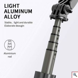 Πτυσσόμενος Σταθεροποιητής - Gimbal - Τρίποδο - Selfie Stick με Ενσωματωμένο & Αποσπώμενο Bluetooth Χειριστήριο, L08 OEM