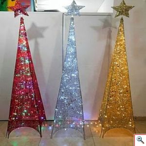 Εντυπωσιακό Χριστουγεννιάτικο Δέντρο Πυραμίδα LED 120εκ. Pyramid Led Christmas Tree