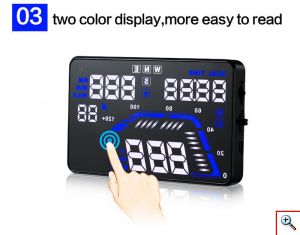 Οθόνη HUD Head Up Display Set Αυτοκινήτου με OBD II Interface Q7