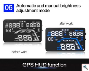 Οθόνη HUD Head Up Display Set Αυτοκινήτου με OBD II Interface Q7