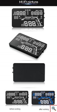 Οθόνη HUD Head Up Display Set Αυτοκινήτου με OBD II Interface Q7