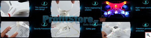 Τηλεκατευθυνόμενο Ελικόπτερο Quadcopter 6 Axis Gyro 2.4GHz 3D-360 για Απίθανα Ακροβατικά