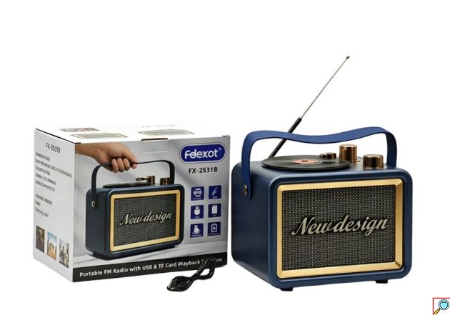 Ρετρό Ραδιόφωνο FM με Bluetooth 5.3 FX-2531B - Vintage Ηχείο με USB, TF Card & AUX