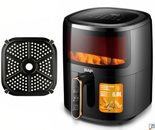 Air Fryer 6L 1500W - Το Υγιεινό & Νόστιμο Τηγανητό - Ηλεκτρική Φριτέζα Αέρα με Ψηφιακό Πάνελ - Οθόνη Αφής - RAF